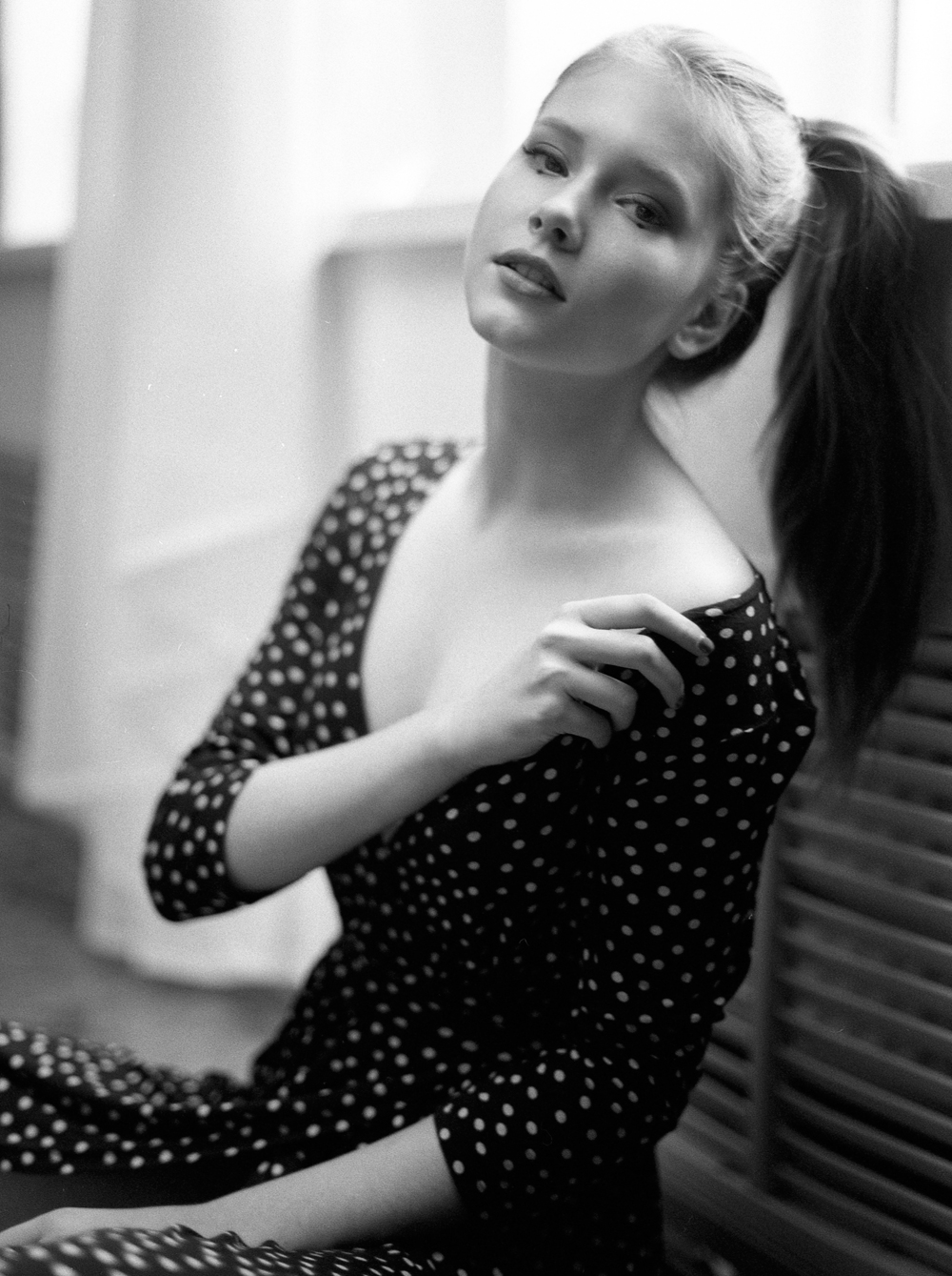 model black & white portrait